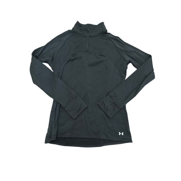 Under Armour Fitted Women’s Sz XL All Season Gear Black Light 1/4 Zip - Picture 1 of 5